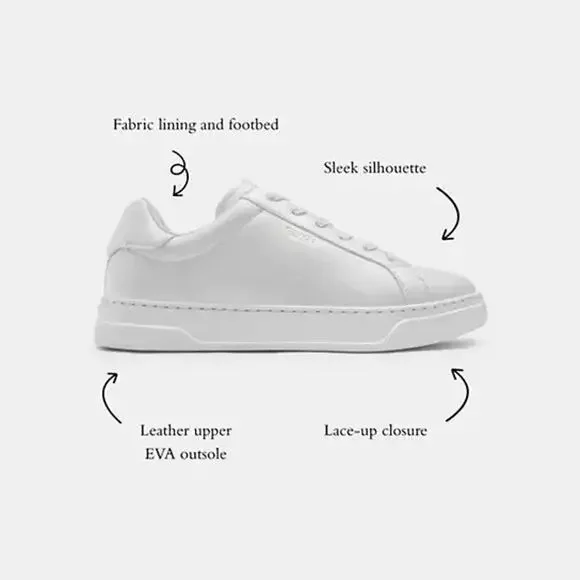 NEW COACH Women's High Line Sneaker Charcoal/Black CW970 us8 - Picture 12 of 12